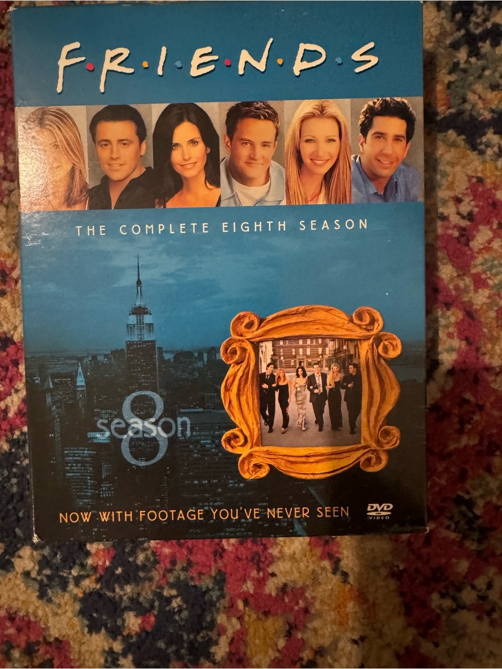 FRIENDS Season 8 DVD Box Set - Blue Cover with Gold Frame